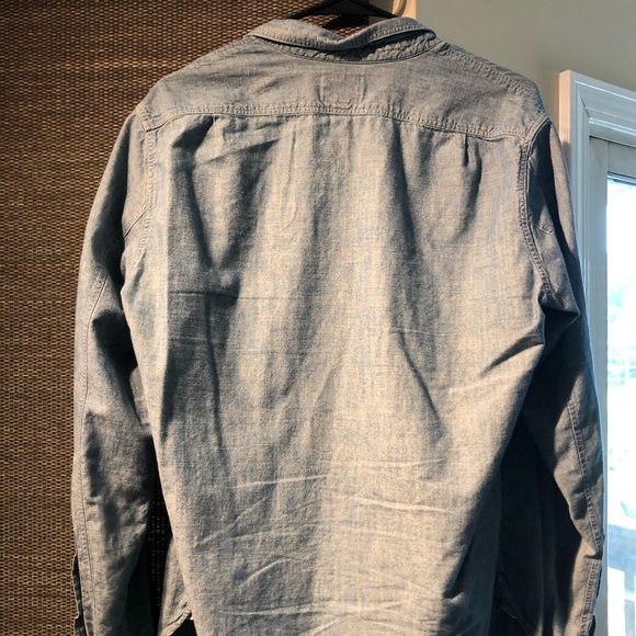 J. Crew Denim Collared Long Sleeve - Picture 3 of 3